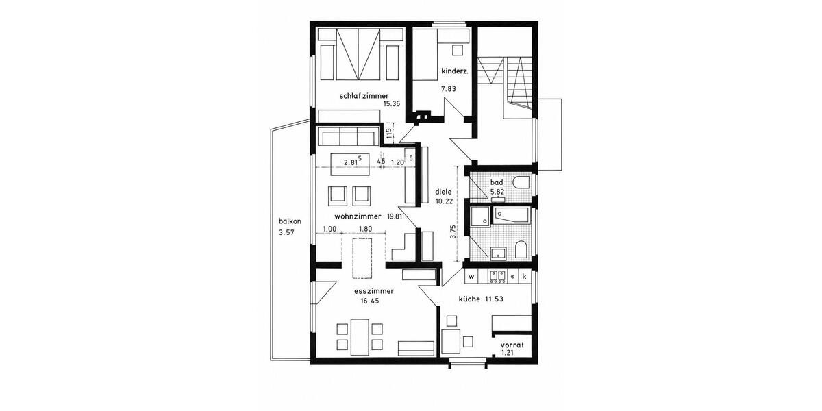Etagenwohnung Geseke - 3 Zimmer, 96 m&sup2;, 900&euro; | Angebot:26697814
