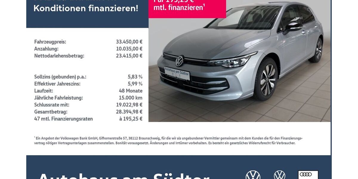 VW Golf 5.000 km 33.450 &euro; Rietberg 33397