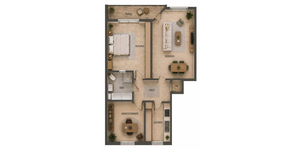 Etagenwohnung Soest - 3 Zimmer, 80 m&sup2;, 765&euro; | Angebot:26694003