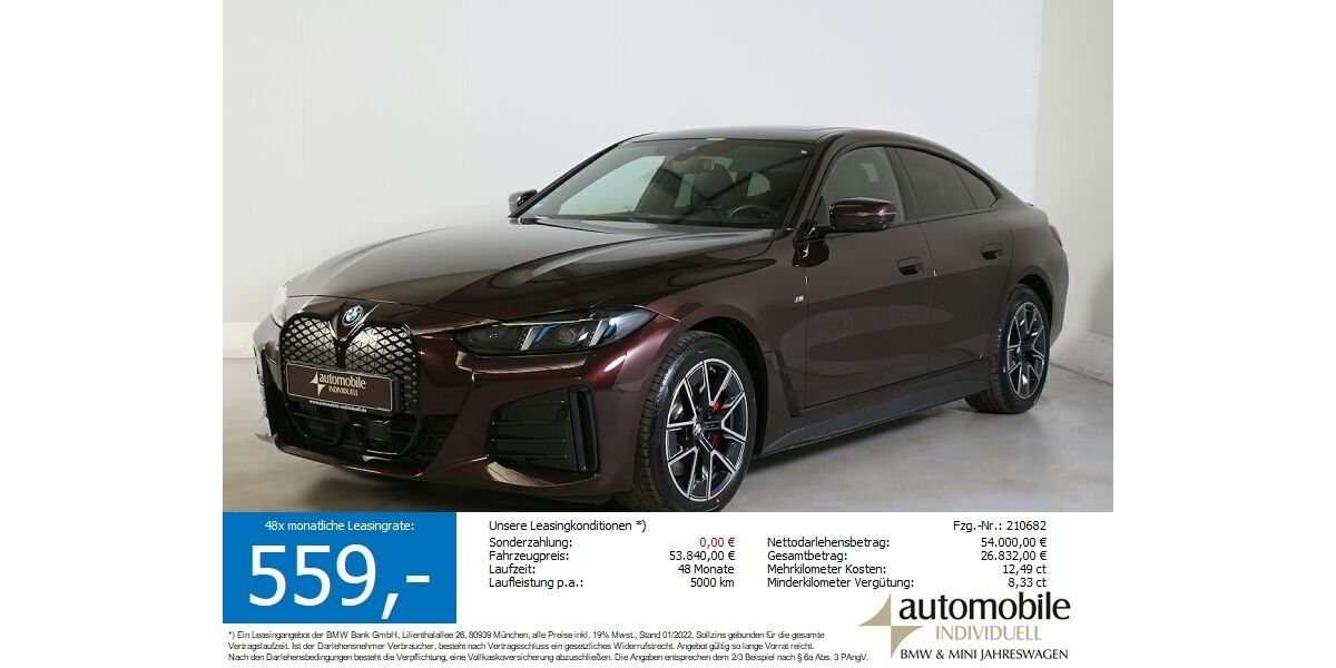 BMW i4 2.400 km 53.340 &euro; Paderborn 33100