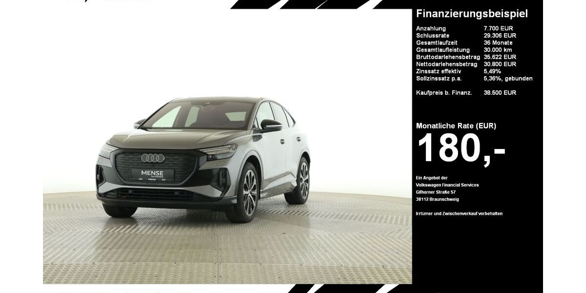 Audi Q4 e-tron 55.481 km 38.400 &euro; Oelde (Stromberg) 59302
