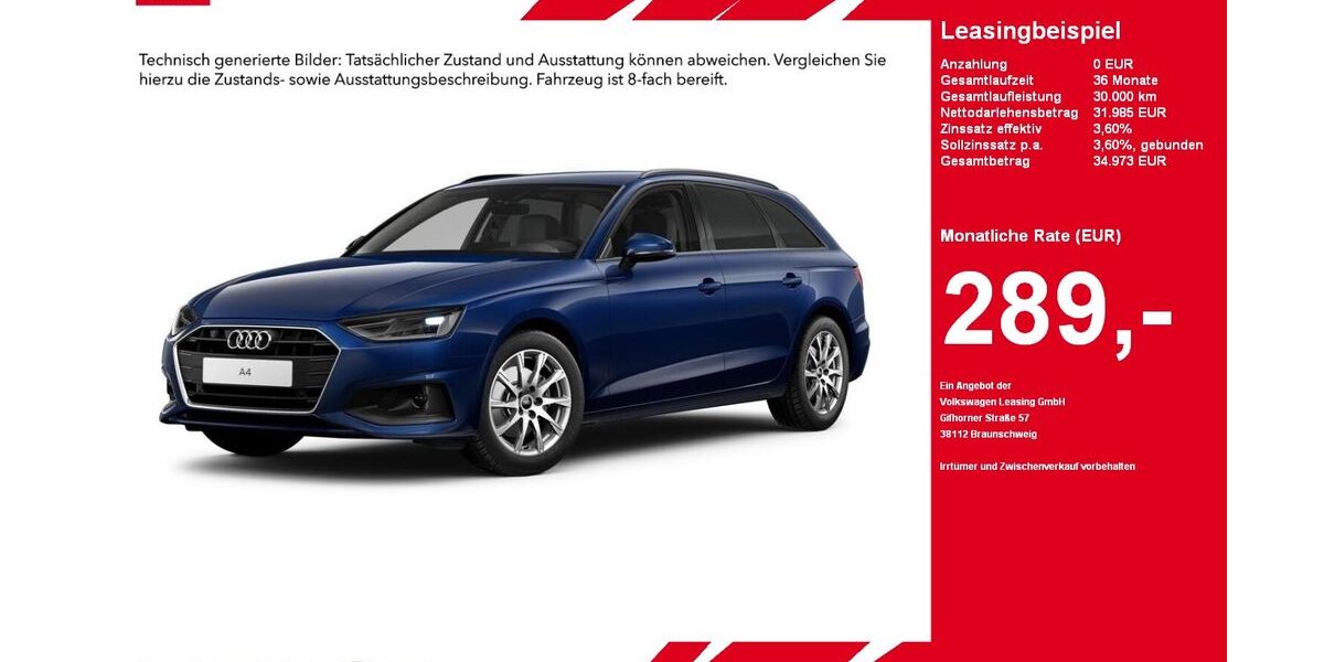 Audi A4 9.469 km 31.985 &euro; Gütersloh 33334