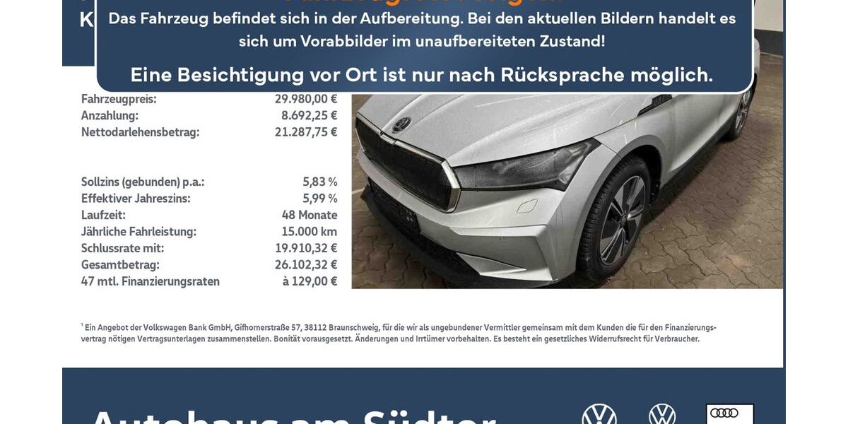 Skoda Enyaq 11.888 km 29.980 &euro; Rietberg 33397