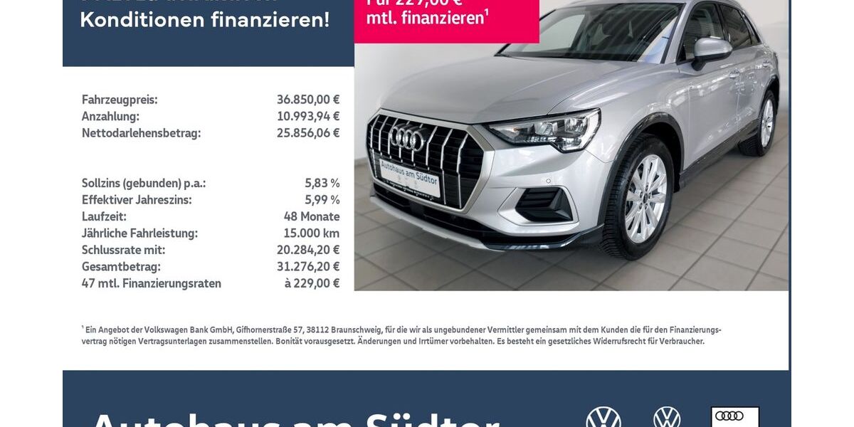 Audi Q3 14.835 km 36.850 &euro; Rietberg 33397