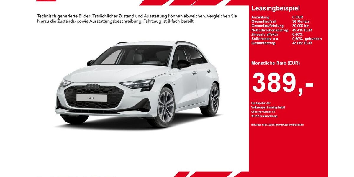 Audi A3 5.525 km 42.415 &euro; Gütersloh 33334
