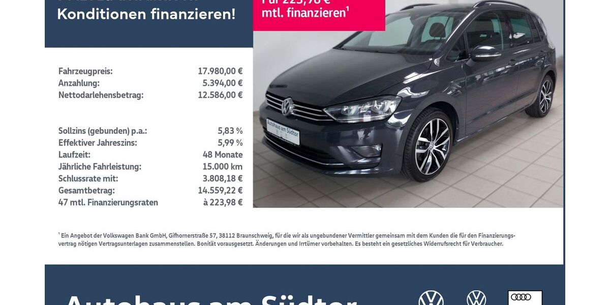 VW Golf Sportsvan 137.000 km 17.980 &euro; Rietberg 33397