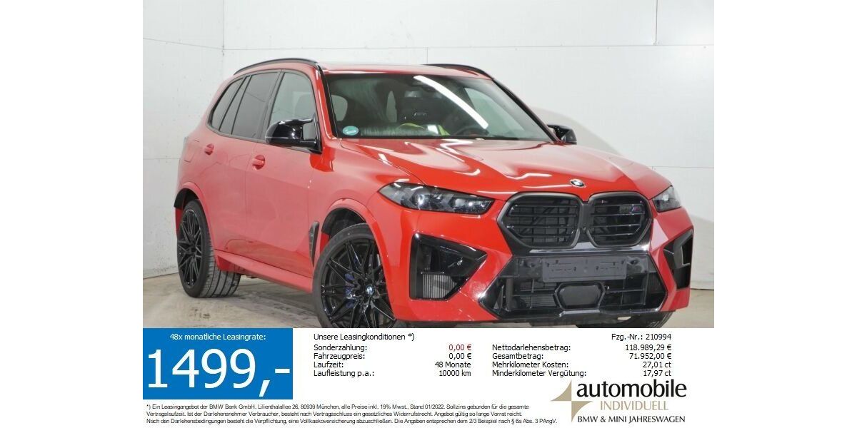 BMW X5 M 13.300 km 117.630 &euro; Paderborn 33100