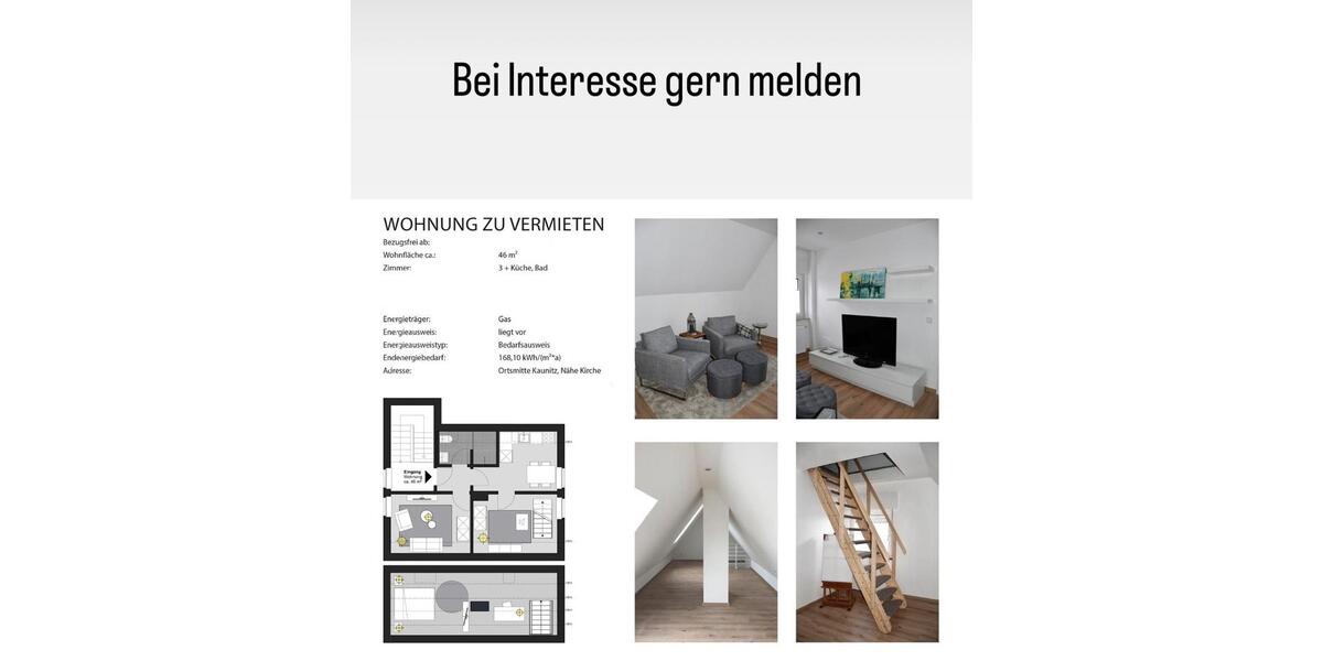 Etagenwohnung Verl - 3 Zimmer, 46 m&sup2;, 437&euro; | Angebot:25981434