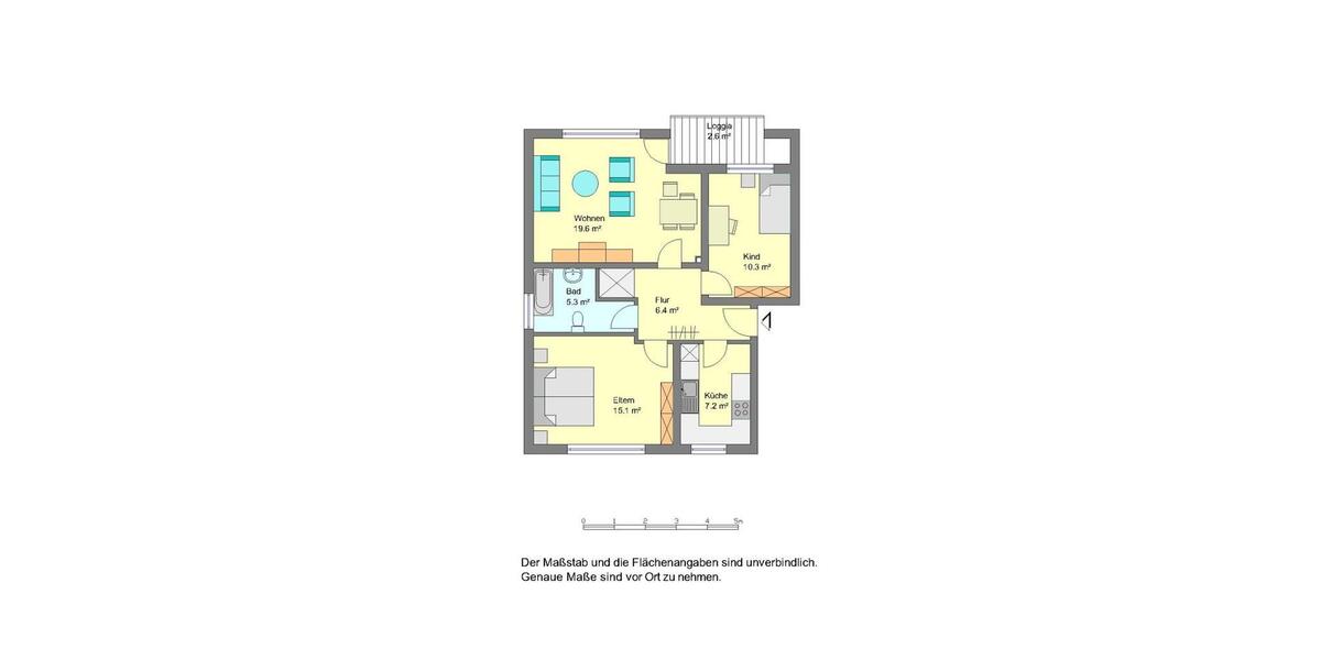 Etagenwohnung Gütersloh - 3 Zimmer, 68 m&sup2;, 729&euro; | Angebot:24867643
