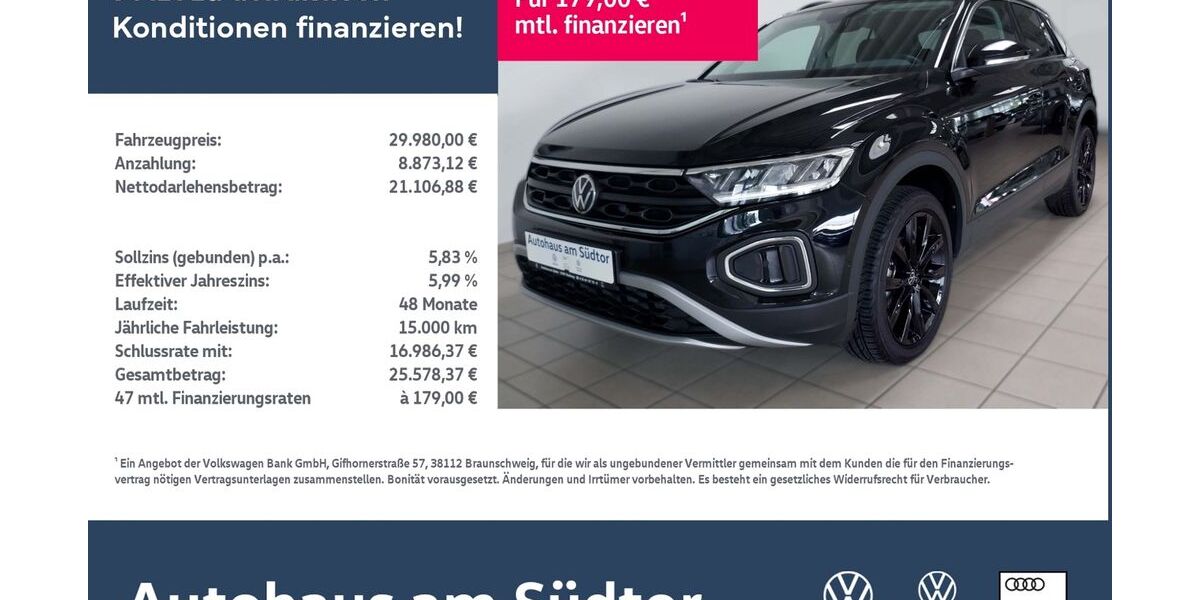 VW T-Roc 7.000 km 29.980 &euro; Rietberg 33397