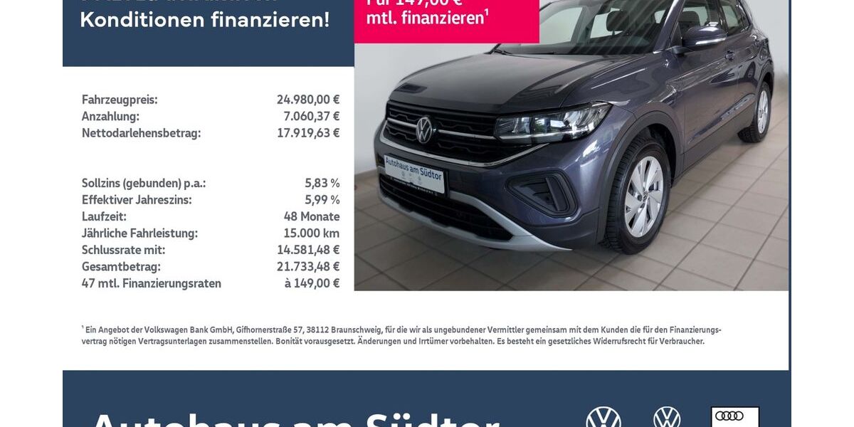 VW T-Cross 8.000 km 24.980 &euro; Rietberg 33397