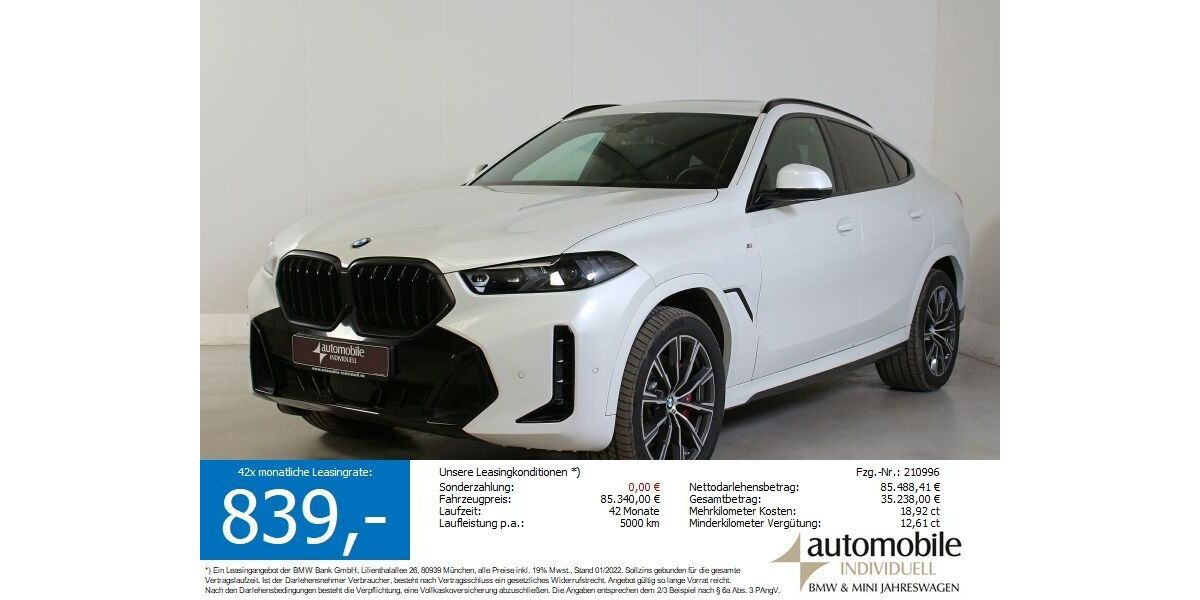 BMW X6 25.300 km 85.340 &euro; Paderborn 33100