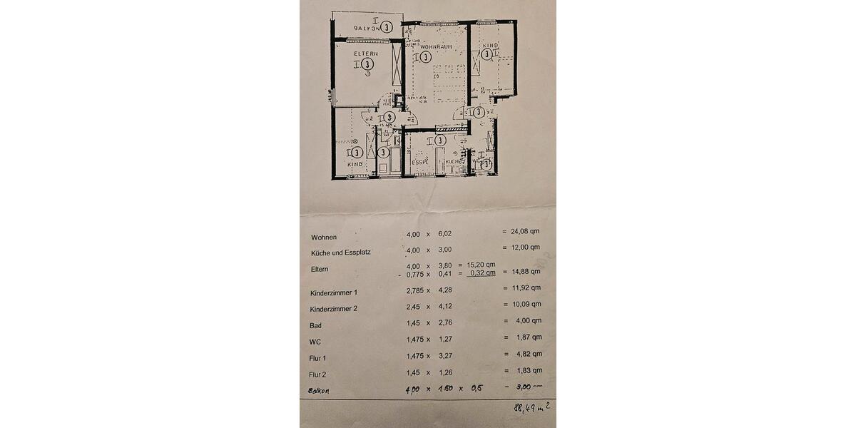 Etagenwohnung Lippstadt Overhagen - 4 Zimmer, 86 m&sup2;, 165.000&euro; | Angebot:26414851