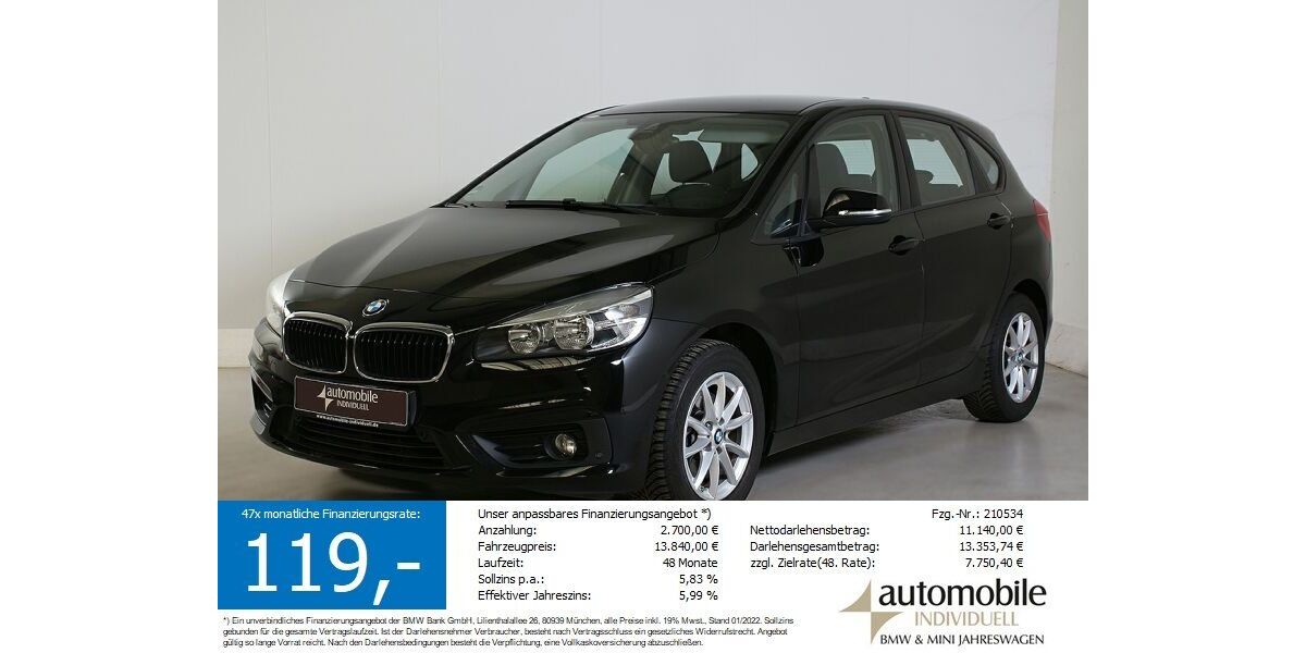 BMW 218 Active Tourer 97.900 km 12.770 &euro; Paderborn 33100